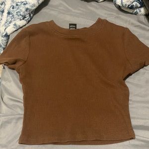 small brown crop top